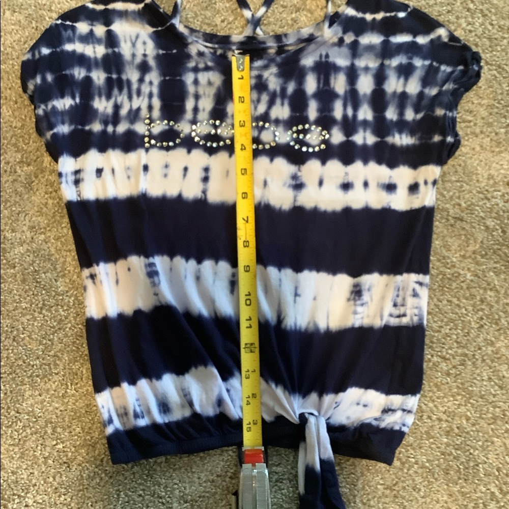 ❌Sold Live Show ❌ BeBe Swarovski Tie Dye Criss Cross Shirt - Picture 10 of 10